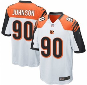 Men\'s Nike Cincinnati Bengals #90 Michael Johnson Game White NFL Jersey