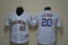 YOUTH mlb jerseys milwaukee brewers #20 lucroy white