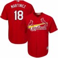 Mens Majestic St. Louis Cardinals #18 Carlos Martinez Authentic Red Alternate Cool Base MLB Jersey