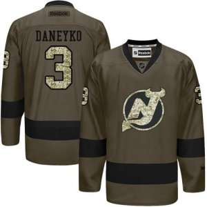 New Jersey Devils #3 Ken Daneyko Green Salute to Service Stitched NHL Jersey