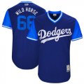 Dodgers #66 Yasiel Puig Wild Horse Majestic Royal 2017 Players Weekend Jersey
