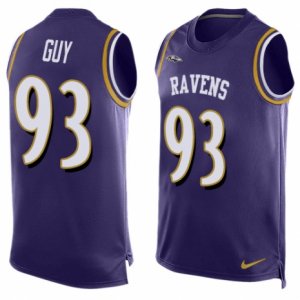 Mens Nike Baltimore Ravens #93 Lawrence Guy Limited Purple Player Name & Number Tank Top NFL Jersey