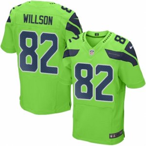 Mens Nike Seattle Seahawks #82 Luke Willson Elite Green Rush NFL Jersey