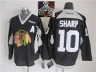 NHL Chicago Blackhawks #10 Patrick Sharp Black Practice 2015 Stanley Cup Champions jerseys