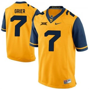 West Virginia Mountaineers #7 Will Grier Gold College Football Jersey