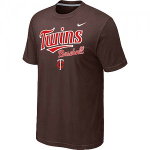 Nike MLB Minnesota Twins 2014 Home Practice T-Shirt - Brown