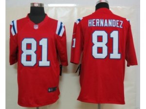 Nike NFL New England Patriots #81 hernandez red jerseys[Limited]