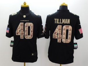 Nile Arizona Cardinals #40 Pat Tillman Black Salute to Service Jerseys(Limited)