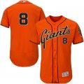 2016 Men San Francisco Giants #8 Hunter Pence Majestic Orange Flexbase Authentic Collection Player Jersey