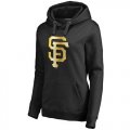 Womens San Francisco Giants Gold Collection Pullover Hoodie Black