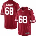 Mens Nike San Francisco 49ers #68 Zane Beadles Limited Red Team Color NFL Jersey