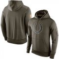 Men Indianapolis Colts Nike Olive Salute To Service KO Performance Hoodie