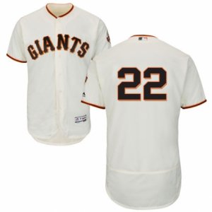 Mens Majestic San Francisco Giants #22 Will Clark Cream Flexbase Authentic Collection MLB Jersey