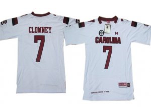 Under Armour South Carolina Javedeon Clowney #7 New SEC Patch- white