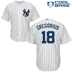 Men\'s Majestic New York Yankees #18 Didi Gregorius Replica White Home MLB Jersey