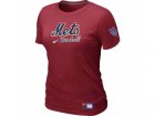 women New York Mets Nike Red Short Sleeve Practice T-Shirt
