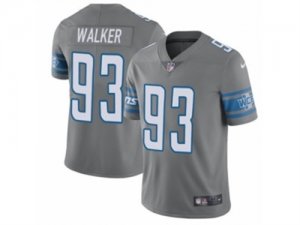 Mens Nike Detroit Lions #93 Tyrunn Walker Limited Steel Rush NFL Jersey