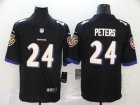 Nike Ravens #24 Marcus Peters Black Vapor Untouchable Limited Jersey