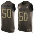 Men's Nike Chicago Bears #50 Jerrell Freeman Limited Green Salute to Service Tank Top Alternate NFL Jersey