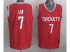 nba jerseys houston rockets #7 lin red leopard print[2014 new]