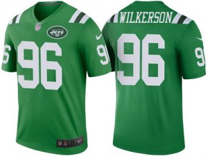 Mens New York Jets #96 Muhammad Wilkerson Green Color Rush Legend Jersey