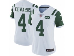 Women Nike New York Jets #4 Lac Edwards Vapor Untouchable Limited White NFL Jersey