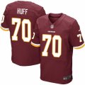 Mens Nike Washington Redskins #70 Sam Huff Elite Burgundy Red Team Color NFL Jersey