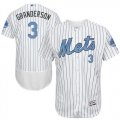 New York Mets #3 Curtis Granderson White(Blue Strip) Flexbase Authentic Collection 2016 Fathers Day Stitched Baseball Jersey