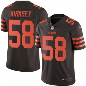 Mens Nike Cleveland Browns #58 Chris Kirksey Limited Brown Rush NFL Jersey