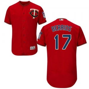 MLB Men Minnesota Twins #17 Jose Berrios Red Flexbase Authentic Collection Stitched Baseball Jersey