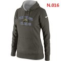 Women NEW San Diego Charger Heart & Soul Pullover Hoodie Dark grey