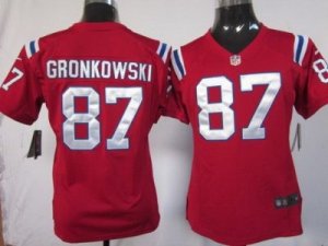 Nike Women Nike New England patriots #87 Gronkowski Red Jersey