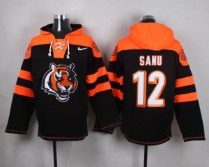 Nike Cincinnati Bengals #12 Mohamed Sanu Black Player Pullover NFL Hoodie