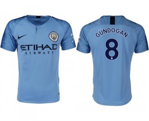 2018-19 Manchester City 8 GUNDOGAN Home Thailand Soccer Jersey