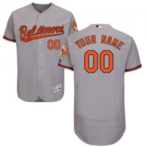 Baltimore Orioles Gray Mens Flexbase Customized Jersey