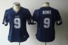 women's nfl dallas cowboys #9 romo blue(2011)