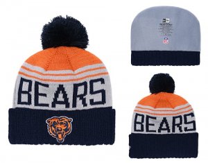 Bears Gray Navy Team Pride Cufffed Pom Knit Hat YD