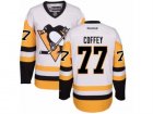 Womens Reebok Pittsburgh Penguins #77 Paul Coffey Premier White Away NHL Jersey