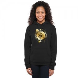 Womens Boston Celtics Gold Collection Pullover Hoodie Black