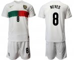 Portugal# 8 NEVES Away 2022 FIFA World Cup Qatar Soccer Jersey