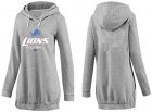 Women Detroit Lions Logo Pullover Hoodie-062