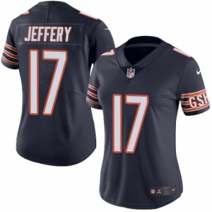 Women\'s Nike Chicago Bears #17 Alshon Jeffery Limited Navy Blue Rush NFL Jersey