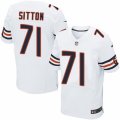 Mens Nike Chicago Bears #71 Josh Sitton Elite White NFL Jersey