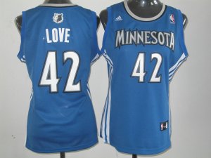 women nba minnesota timberwolves #42 love blue