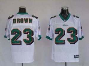 nfl miami dolphins #23 brown white