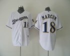 mlb Milwaukee Brewers #18 marcum white