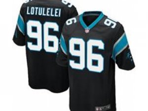 Nike NFL Carolina Panthers #96 Star Lotulelei Black Jerseys(Game)