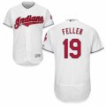 Men's Majestic Cleveland Indians #19 Bob Feller White Flexbase Authentic Collection MLB Jersey