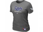 Women Tampa Bay Rays Nike D.Grey Short Sleeve Practice T-Shirt