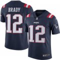 Mens New England Patriots #12Tom Brady Nike Navy Color Rush Limited Jersey